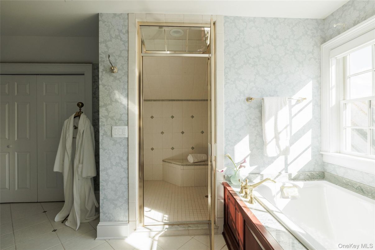 Bathroom, Glass Shower, Interior, Tile Countertops