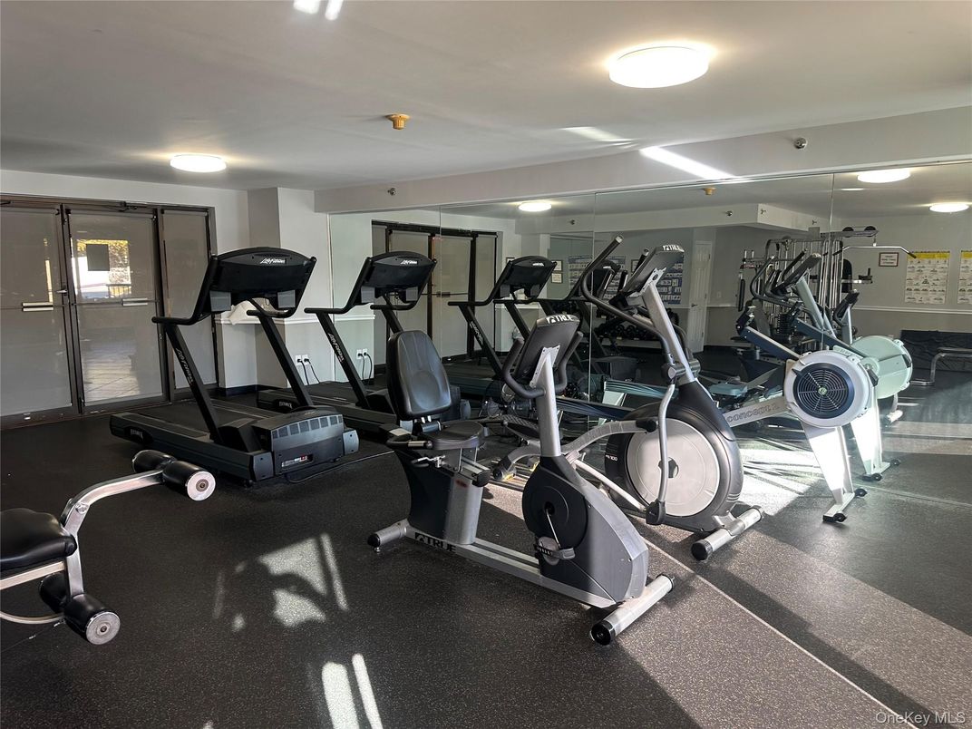 Fitness Equipment, Gym, Interior, Recessed Lighting