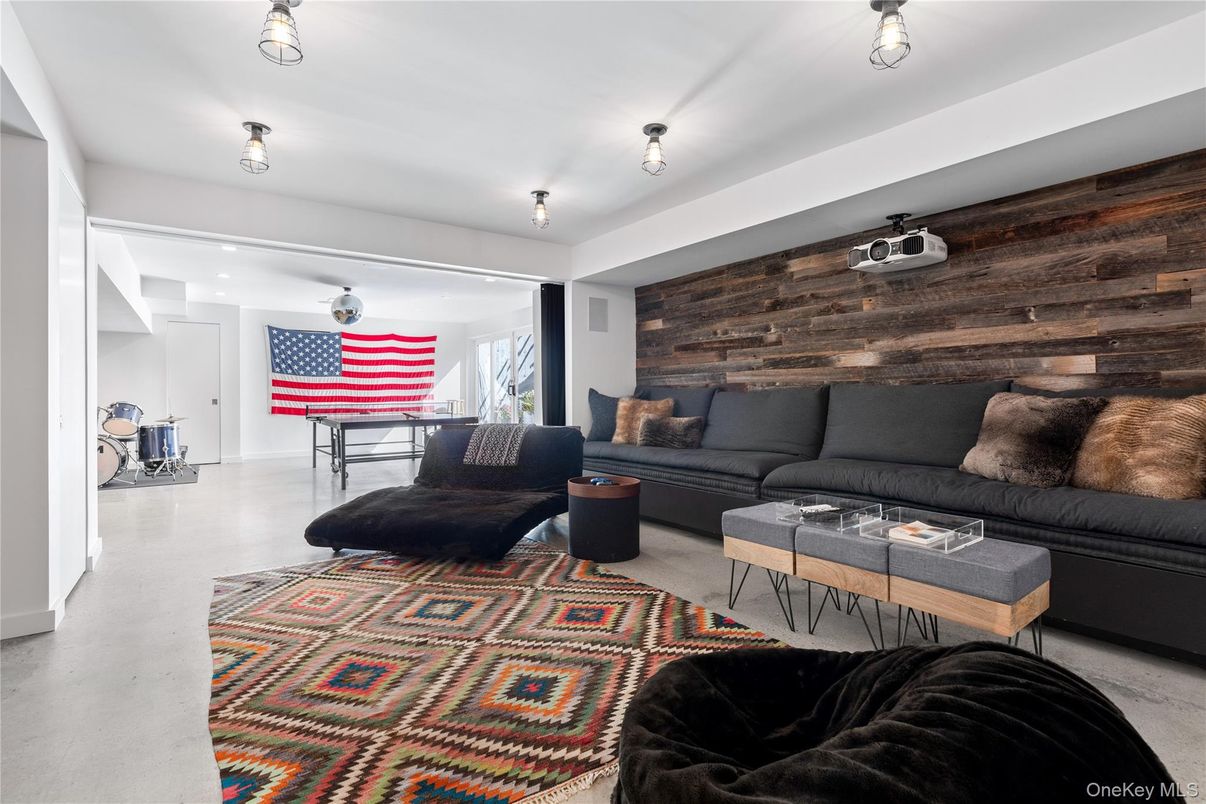 Interior, Living room, Wooden Walls