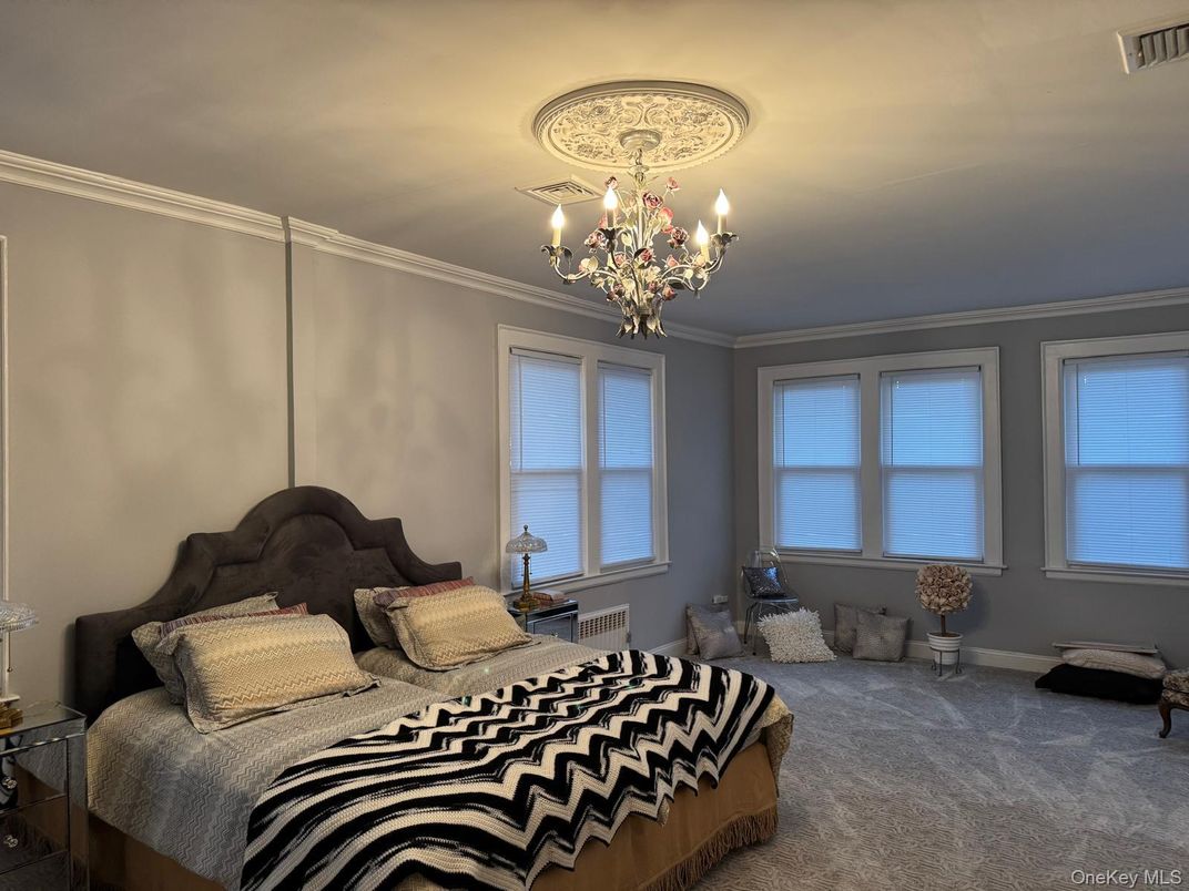 Bedroom, Chandelier, Interior