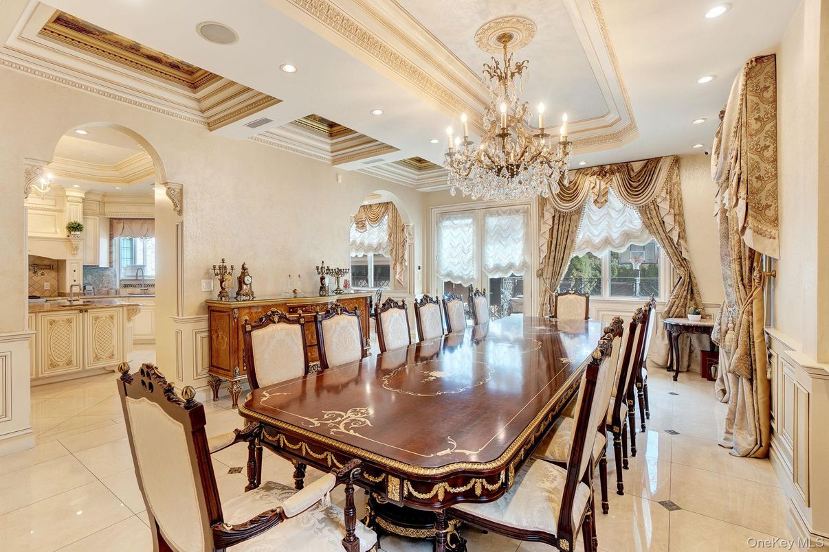 Chandelier, Dining room, Interior, Kitchen, Recessed Lighting