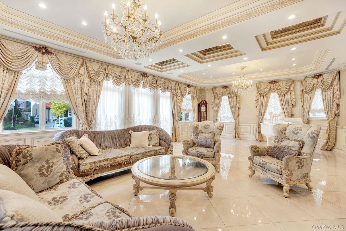 Chandelier, Interior, Living room, Recessed Lighting