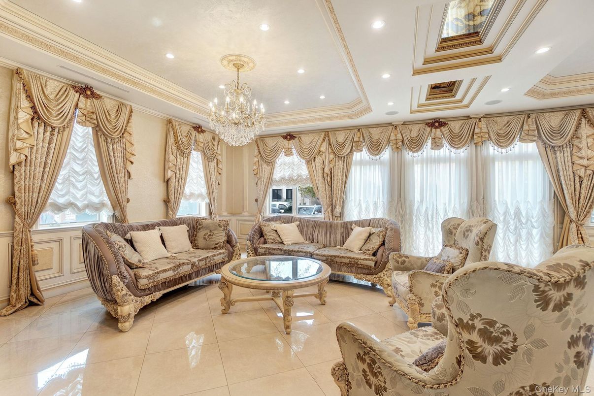 Chandelier, Interior, Living room, Recessed Lighting