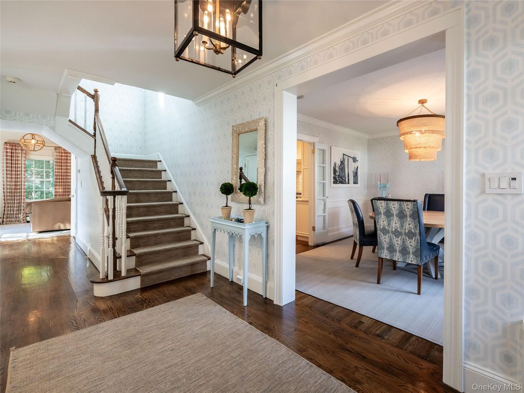 Chandelier, Dining room, Interior, Pendant Lights, Wood Texture Flooring
