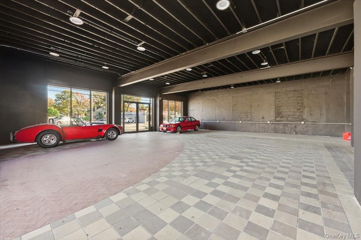 Garage, Interior, Recessed Lighting, Stone Walls