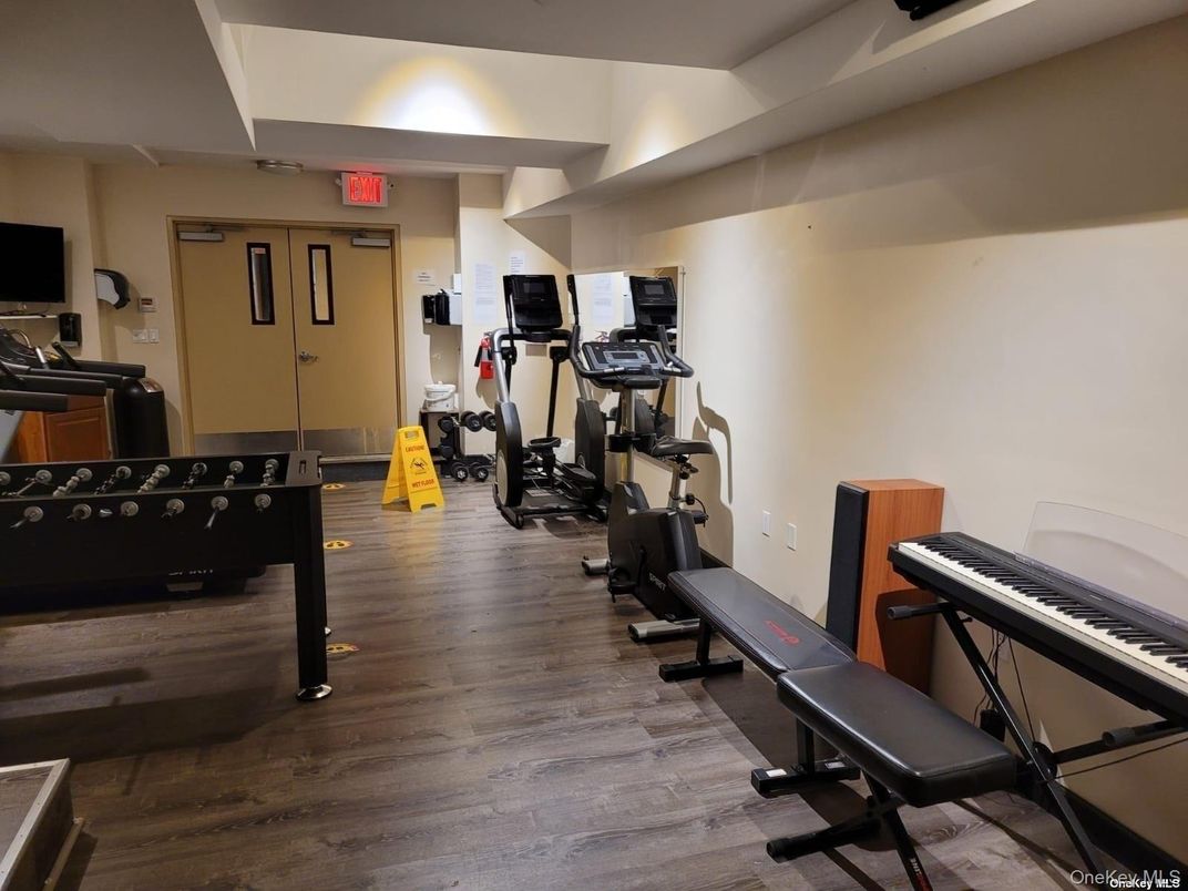 Fitness Equipment, Interior, Wood Texture Flooring