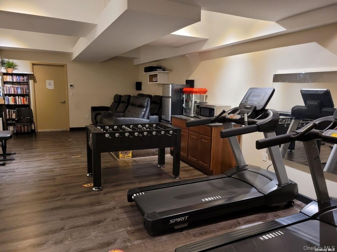 Fitness Equipment, Interior, Wood Texture Flooring