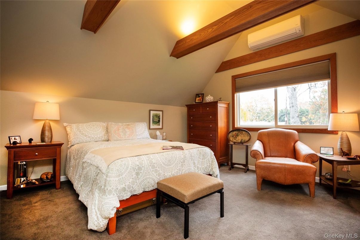 Bedroom, Interior, Wooden Beams