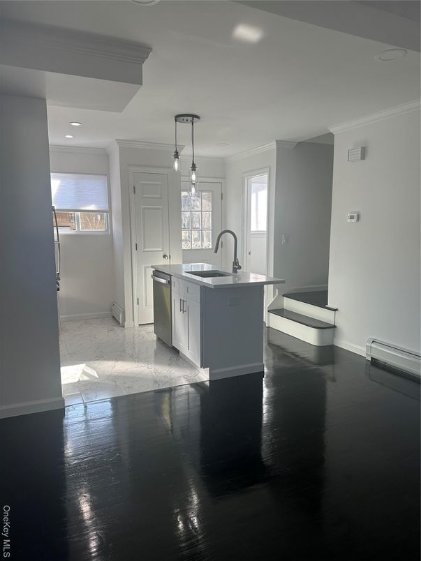 Interior, Kitchen, Marble, Pendant Lights, Recessed Lighting