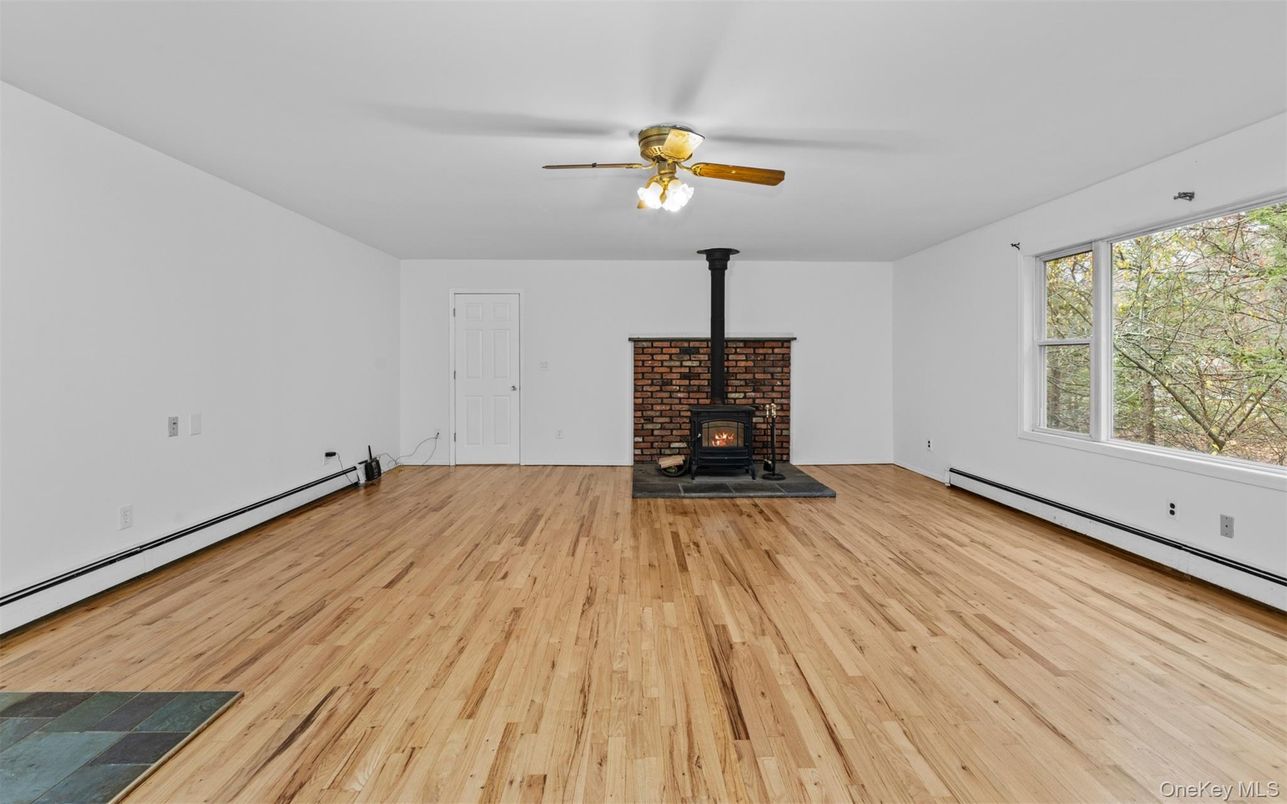Empty room, Fireplace, Interior, Wood Texture Flooring