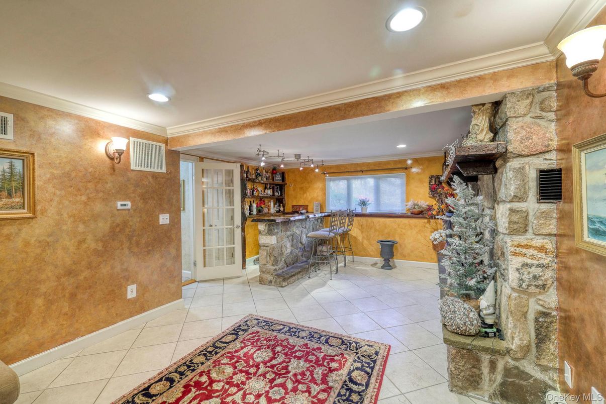 Interior, Recessed Lighting, Stone Walls