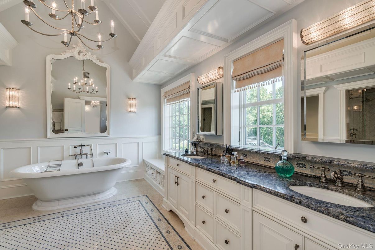 Bathroom, Chandelier, Dual Sink Vanities, Free Standing Baths, Interior