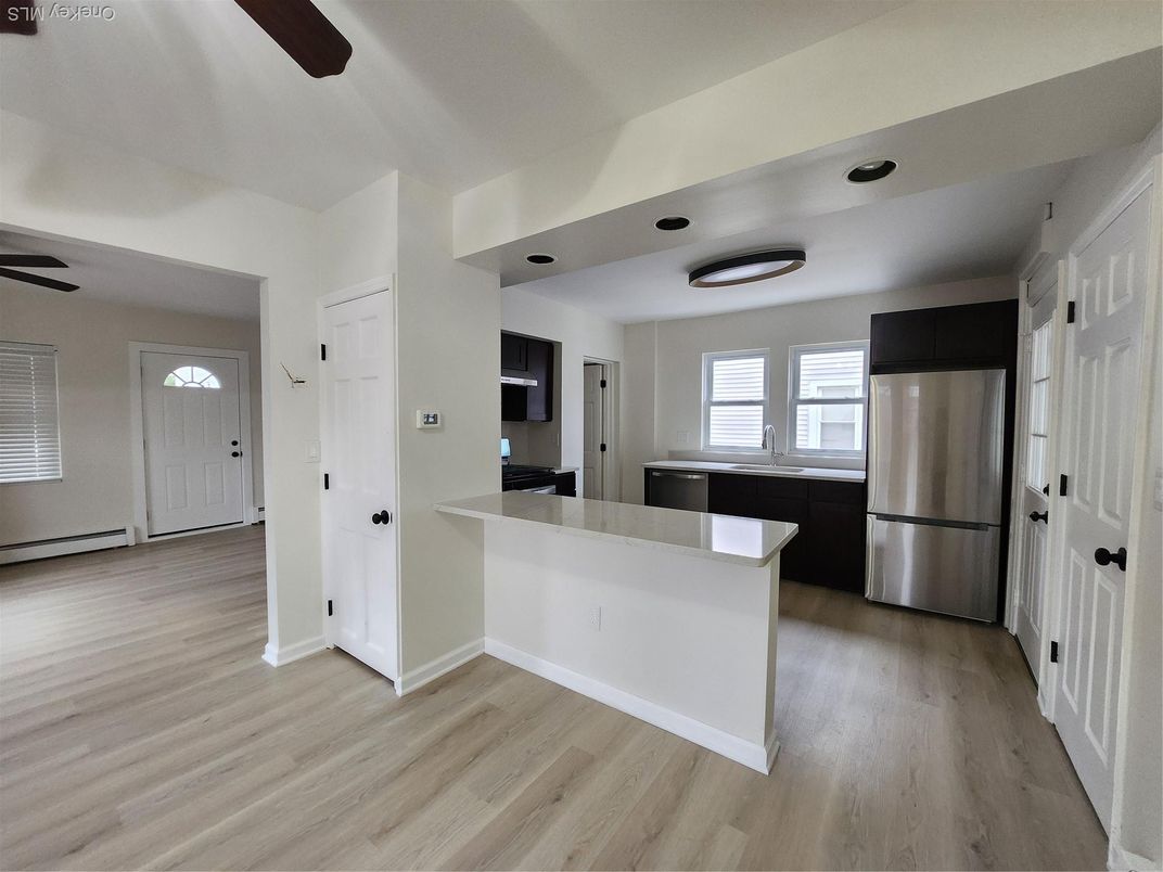 Interior, Kitchen, Wood Texture Flooring