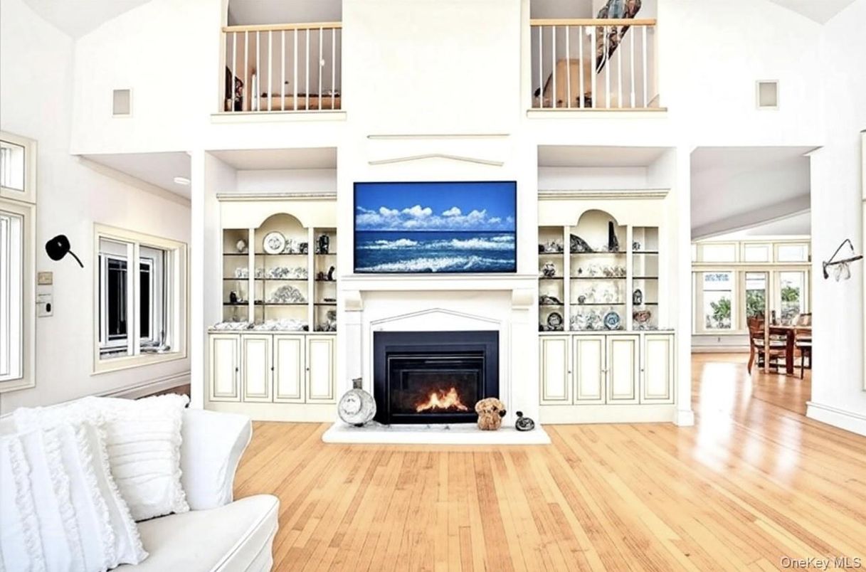 Fireplace, Interior, Wood Texture Flooring