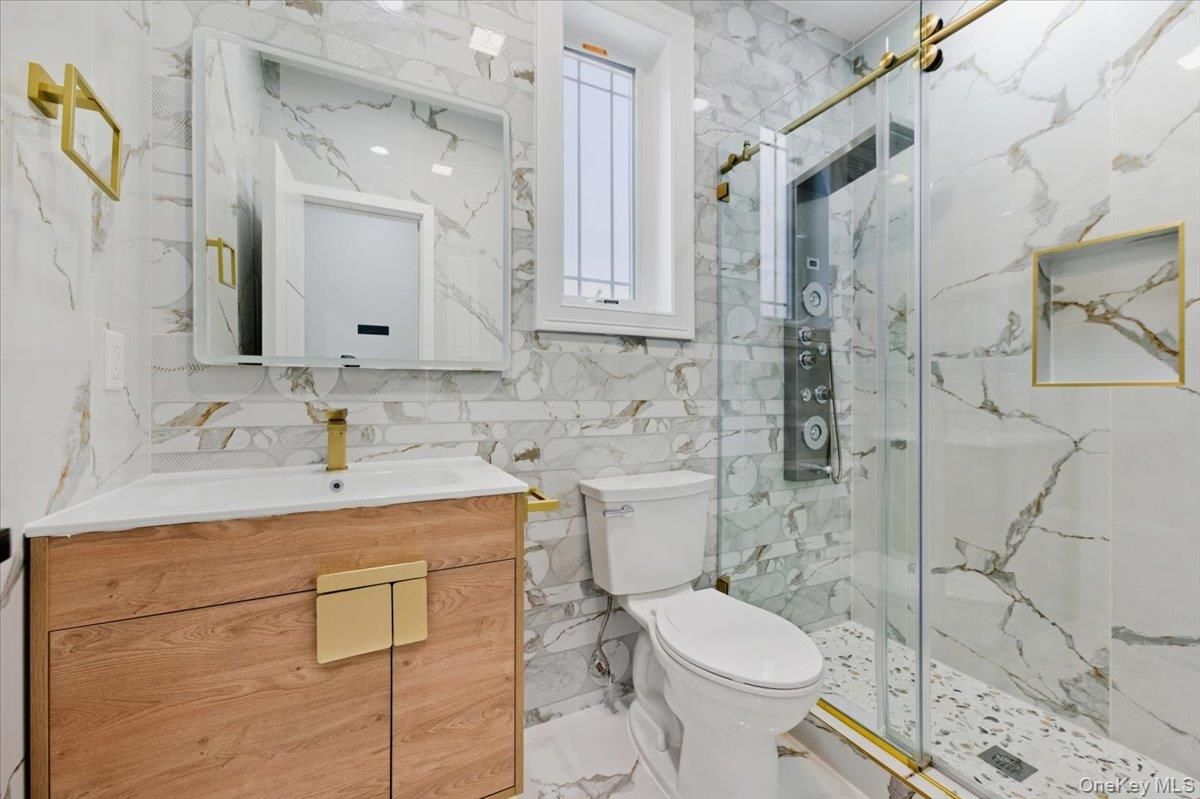 Bathroom, Glass Shower, Interior, Marble, Marble Walls