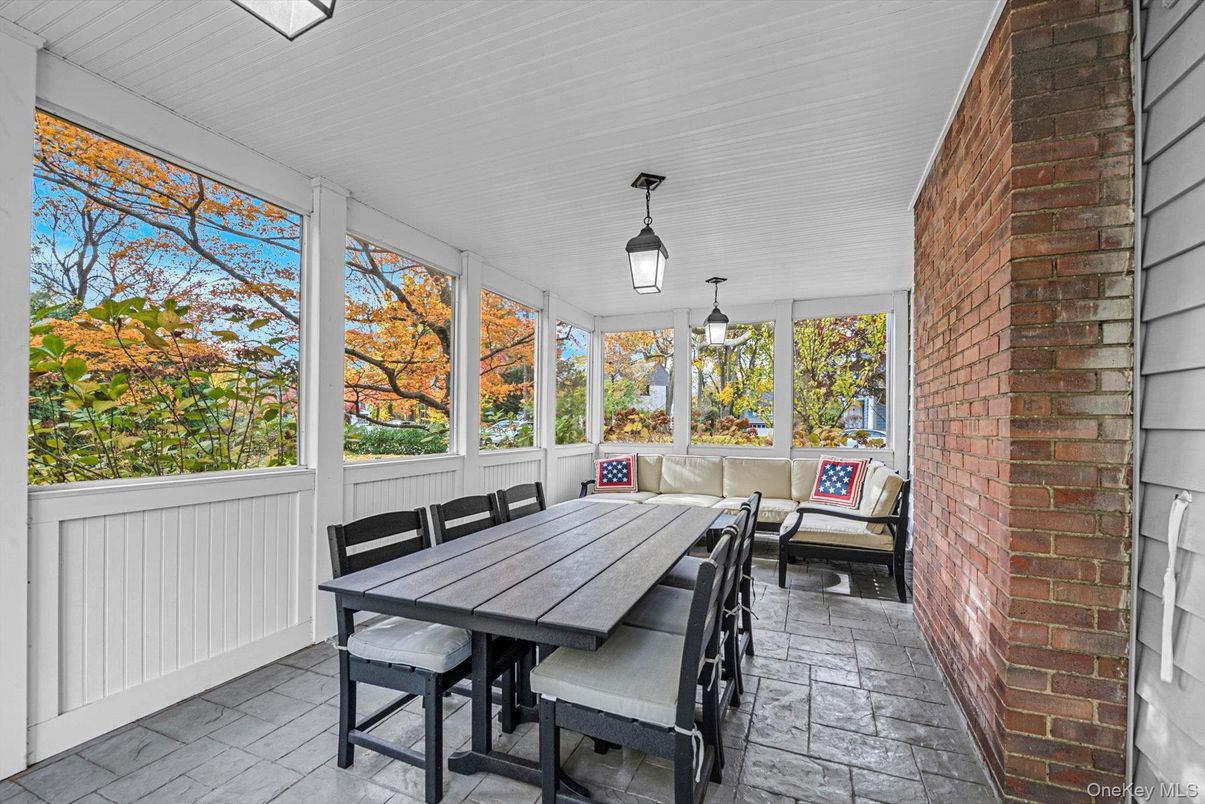 Dining room, Interior, Pendant Lights, Stone Walls