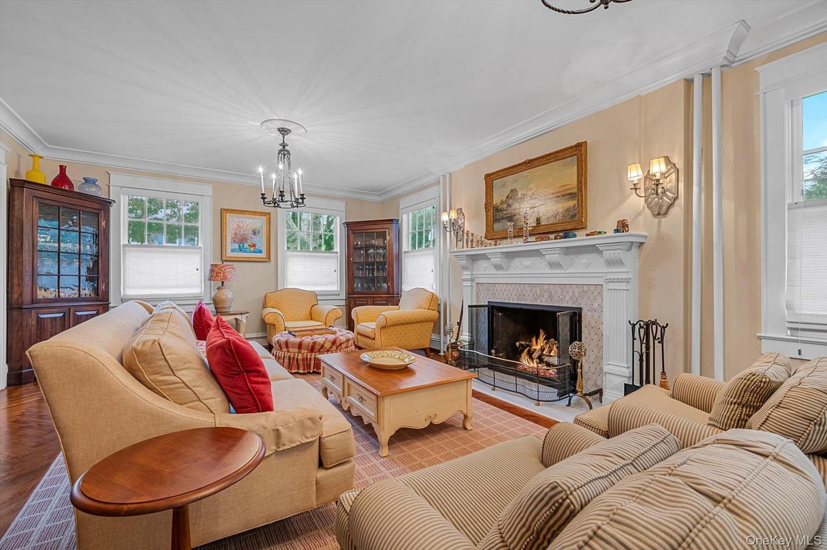 Chandelier, Fireplace, Interior, Living room, Wood Texture Flooring
