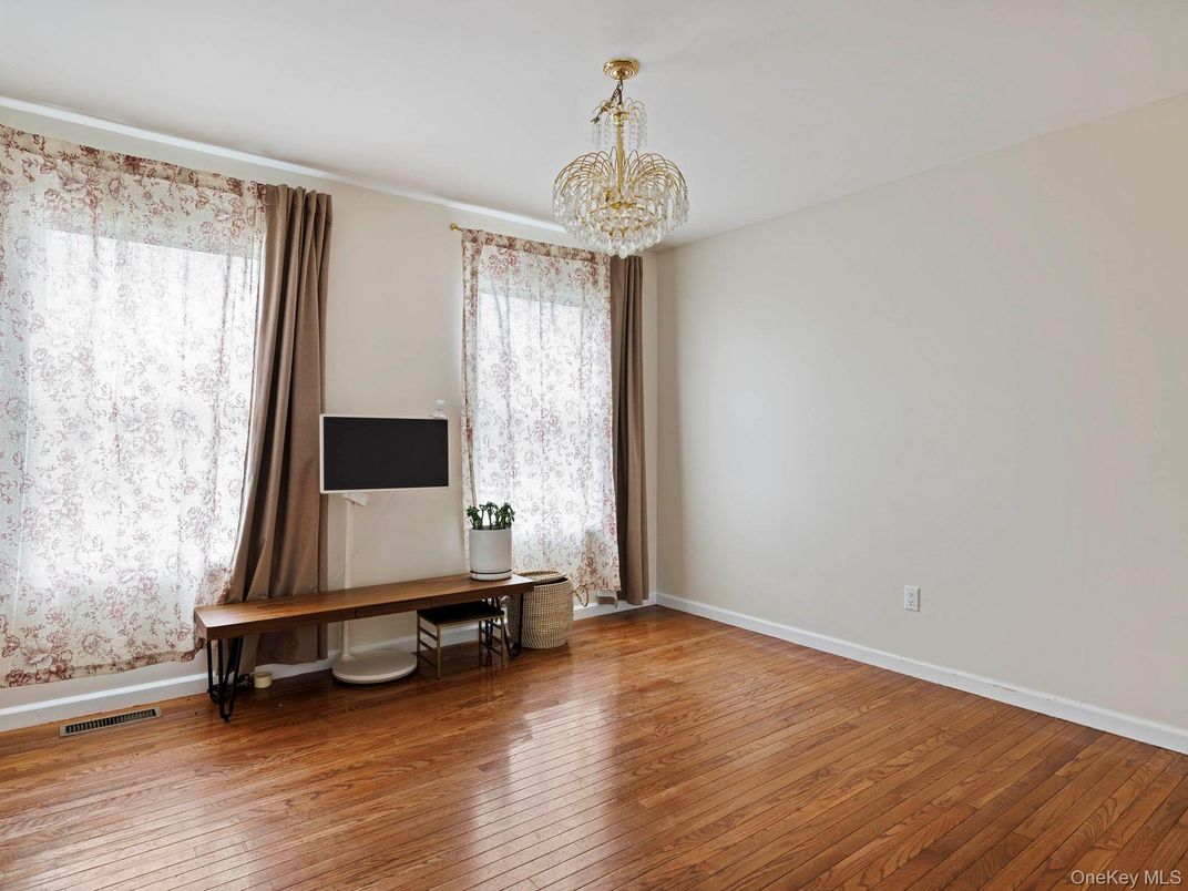 Chandelier, Home Office, Interior, Wood Texture Flooring