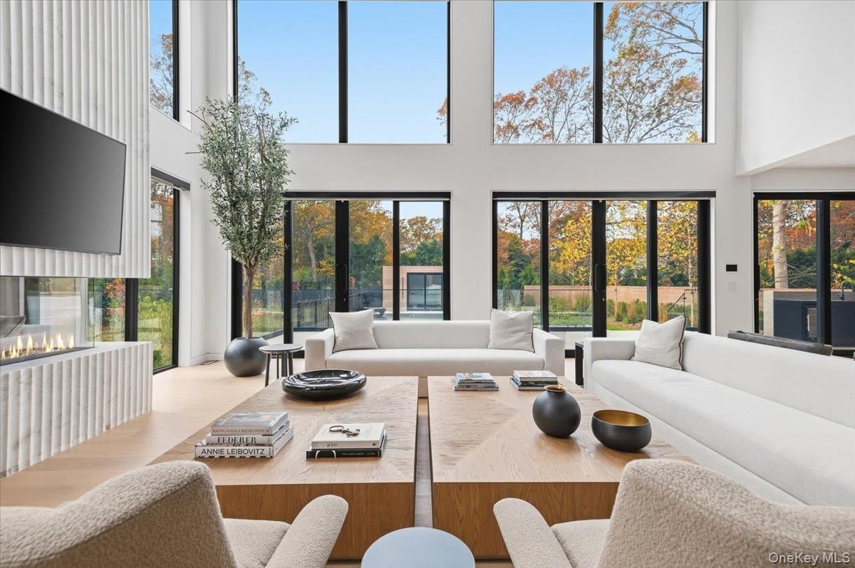 Fireplace, Interior, Living room, Sun Room, Wood Texture Flooring