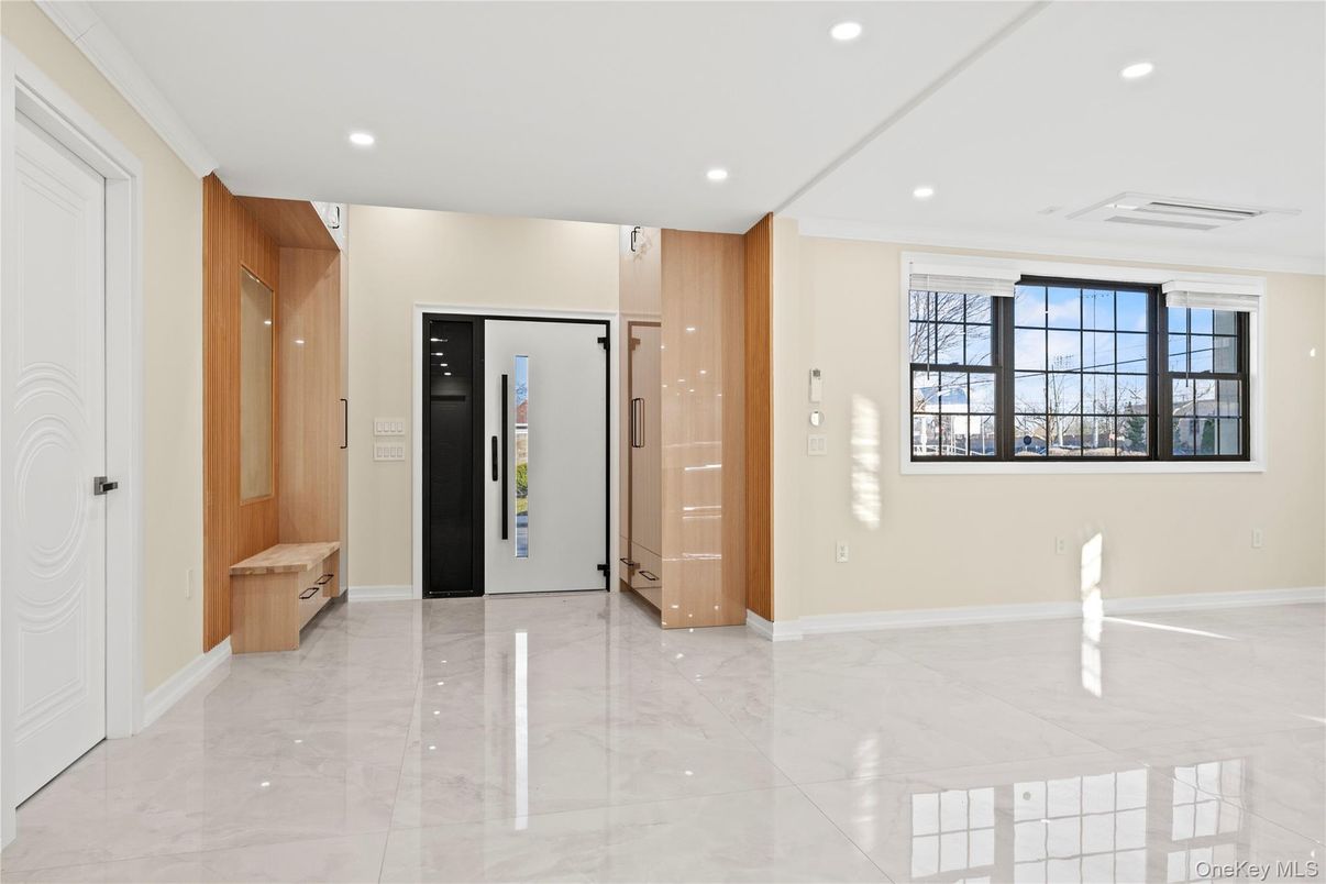 Elevator, Interior, Marble, Recessed Lighting