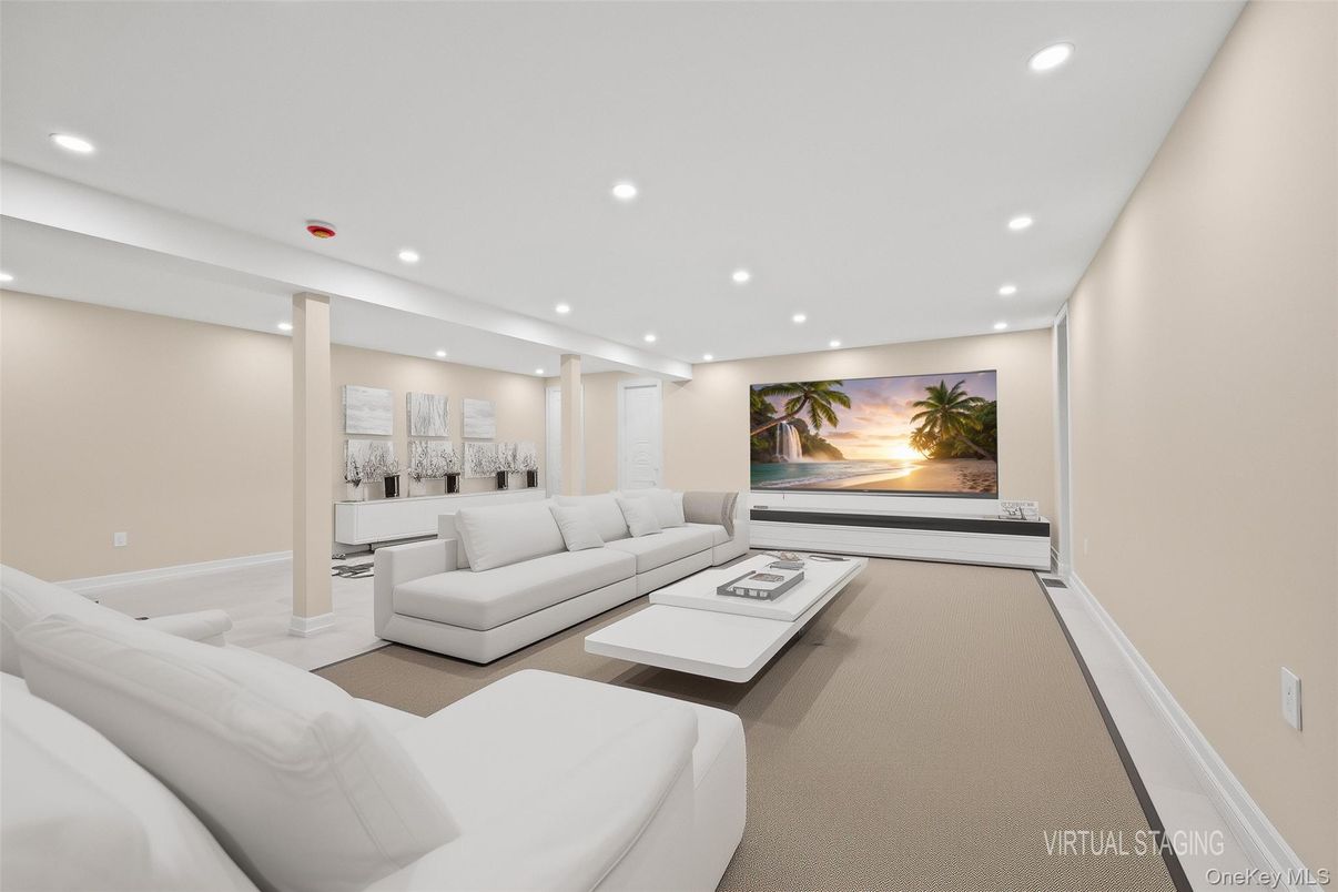 Interior, Living room, Recessed Lighting