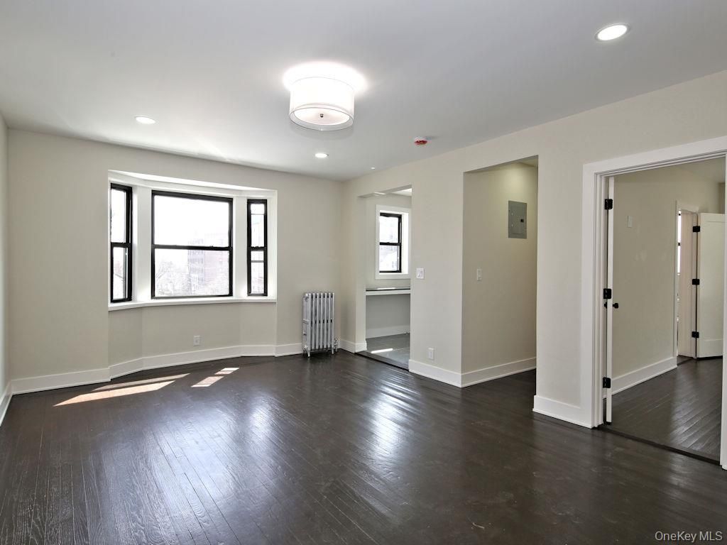 Elevator, Empty room, Interior, Recessed Lighting, Wood Texture Flooring