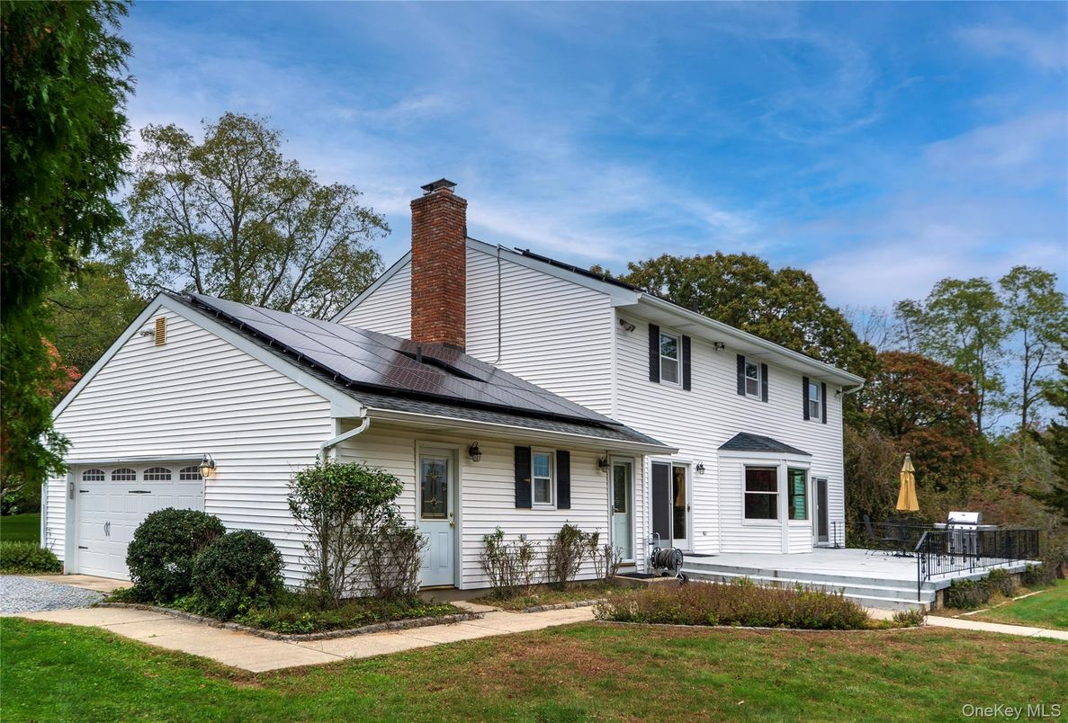 Attached, Backyard, Exterior, Facade, Solar Panels, Farmhouse