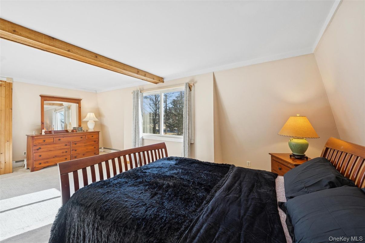 Bedroom, Interior, Wooden Beams