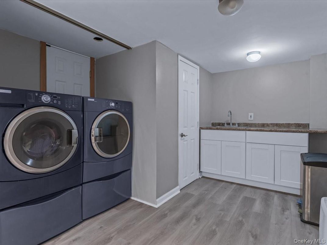 Interior, Washer, Wood Texture Flooring