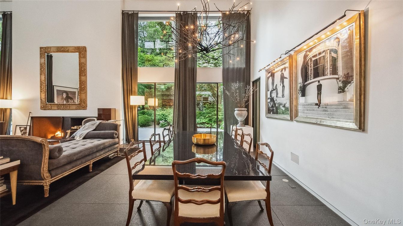 Dining room, Fireplace, Interior, Living room