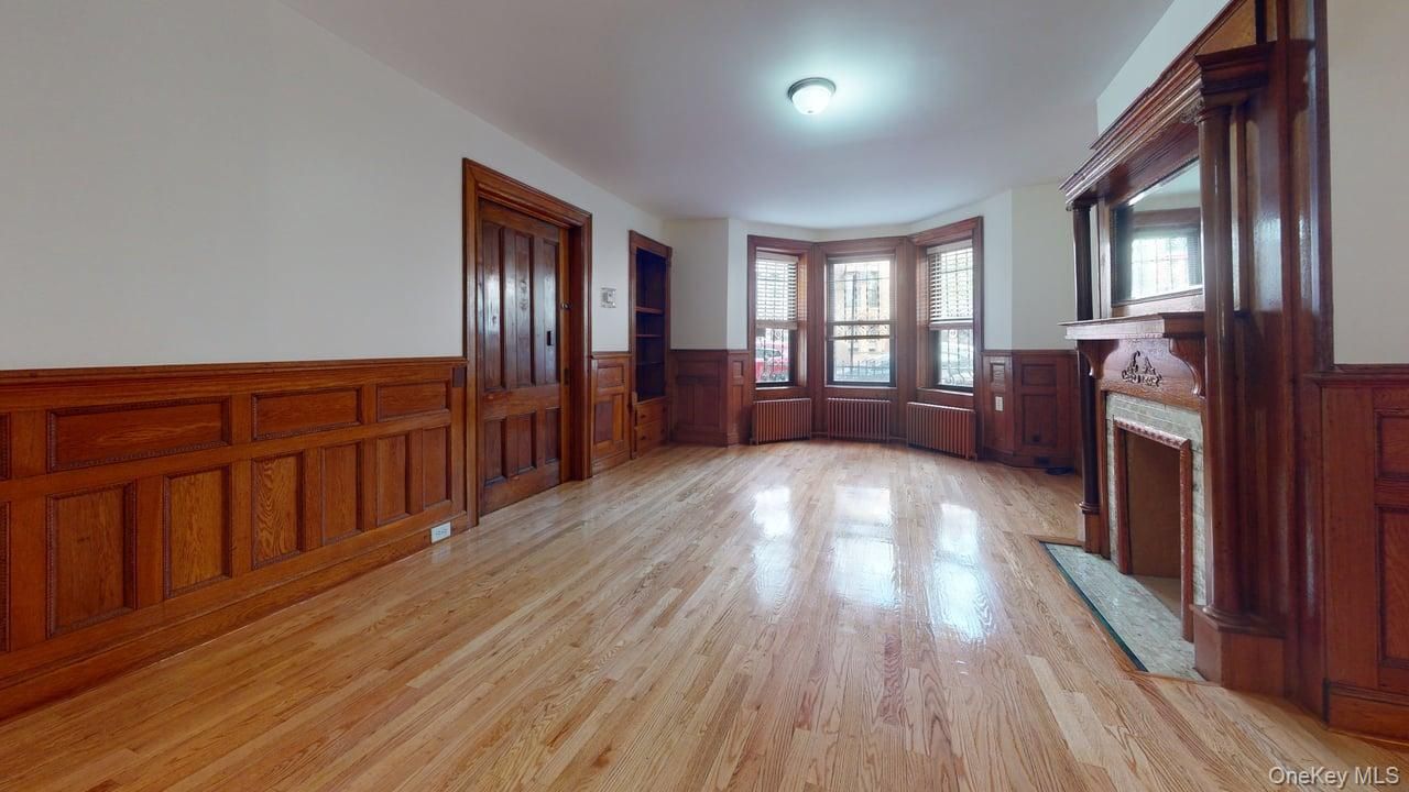 Empty room, Fireplace, Interior, Wood Texture Flooring