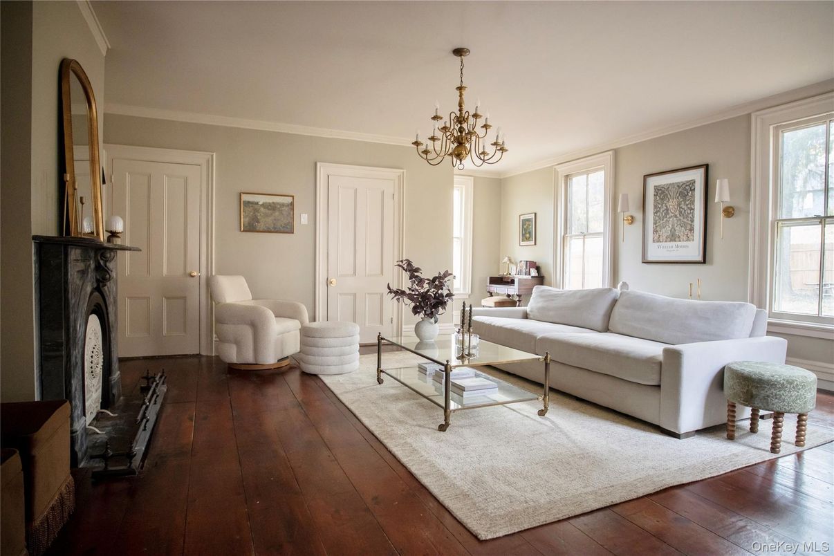 Chandelier, Fireplace, Interior, Living room, Wood Texture Flooring