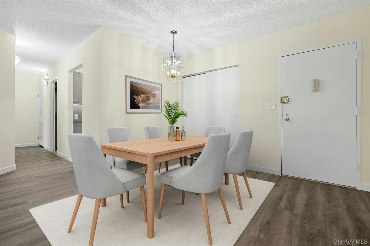 Chandelier, Dining room, Interior, Wood Texture Flooring