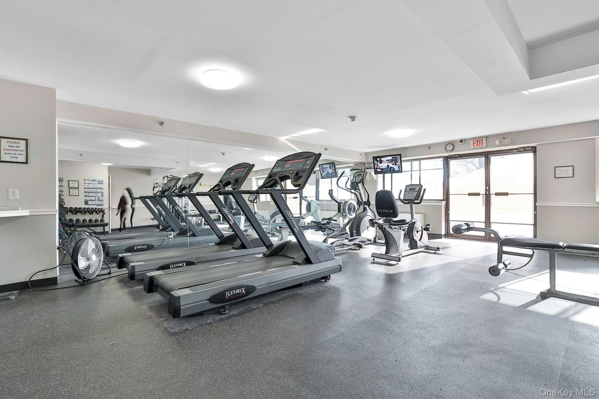 Fitness Equipment, Gym, Interior, Recessed Lighting