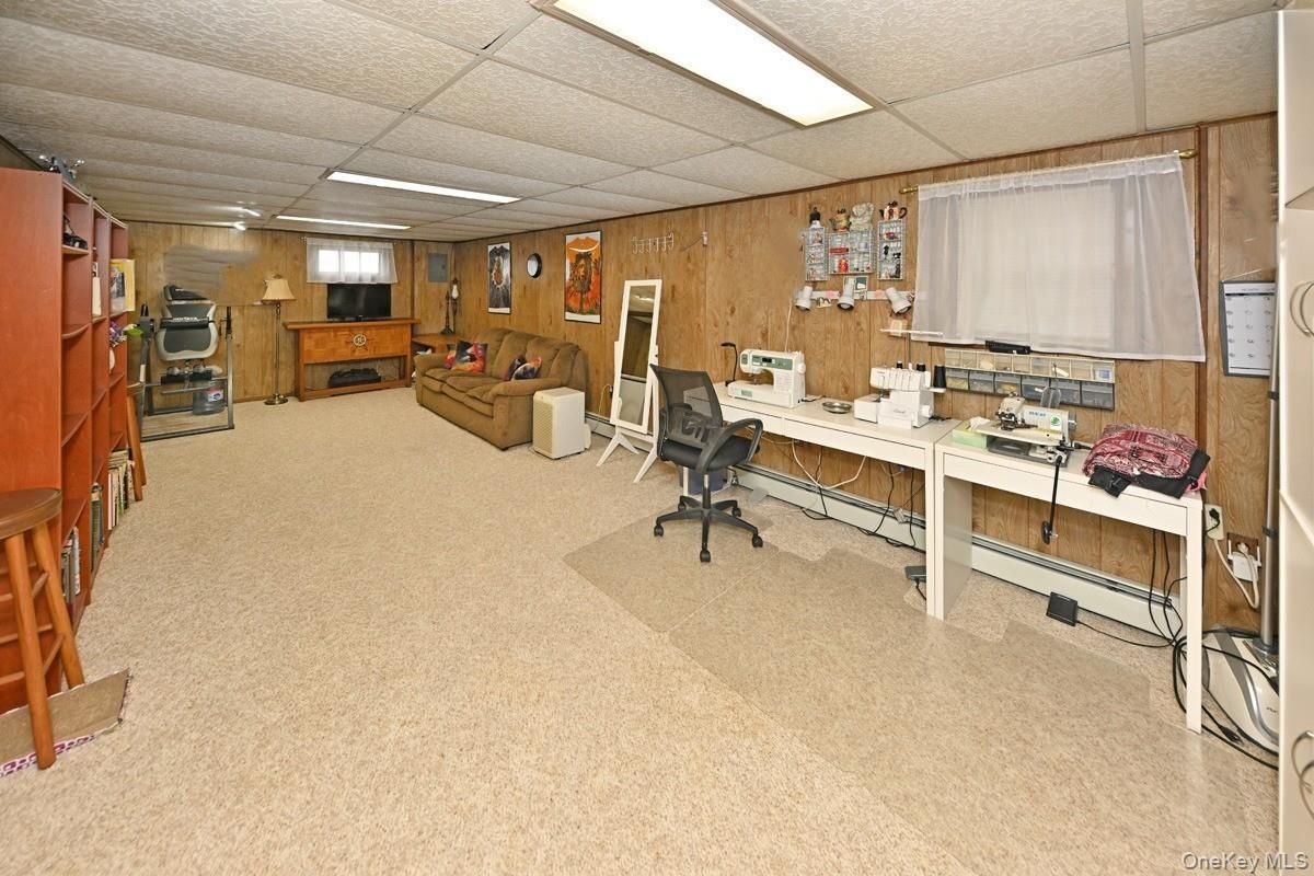 Home Office, Interior, Recessed Lighting, Wooden Walls