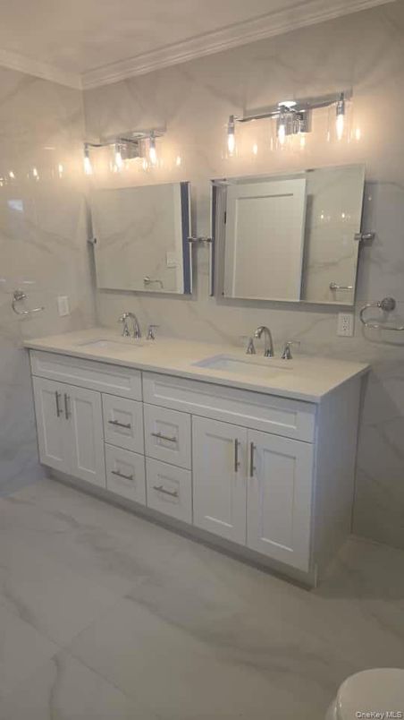 Bathroom, Dual Sink Vanities, Interior, Marble