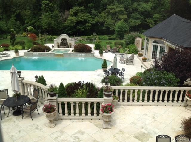 Exterior, Fireplace, Pool