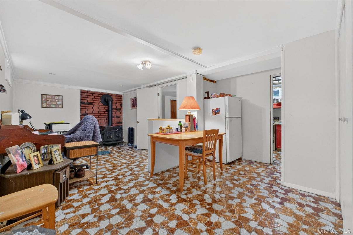 Home Office, Interior, Kitchen, Stone Walls