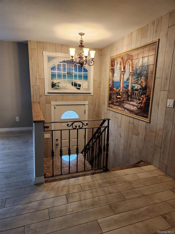 Chandelier, Interior, Wood Texture Flooring, Wooden Walls