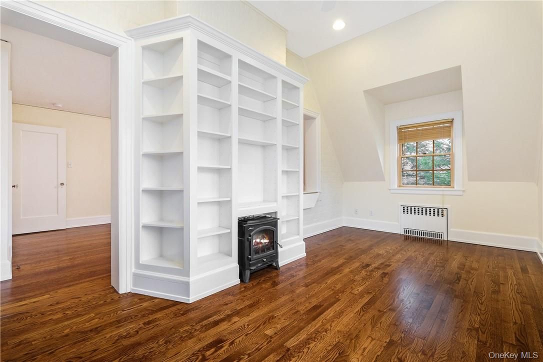 Fireplace, Interior, Recessed Lighting, Wood Texture Flooring