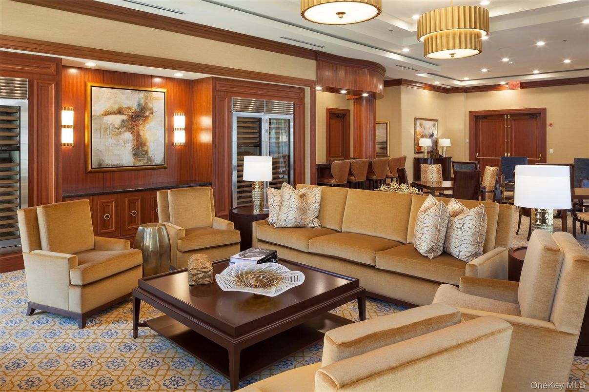 Dining room, Interior, Living room, Pendant Lights, Recessed Lighting, Wooden Walls