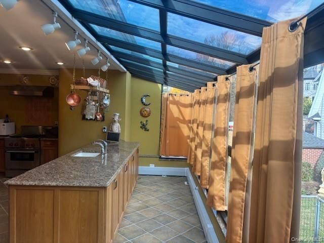 Glass Ceilings, Interior, Kitchen, Recessed Lighting, Sun Room