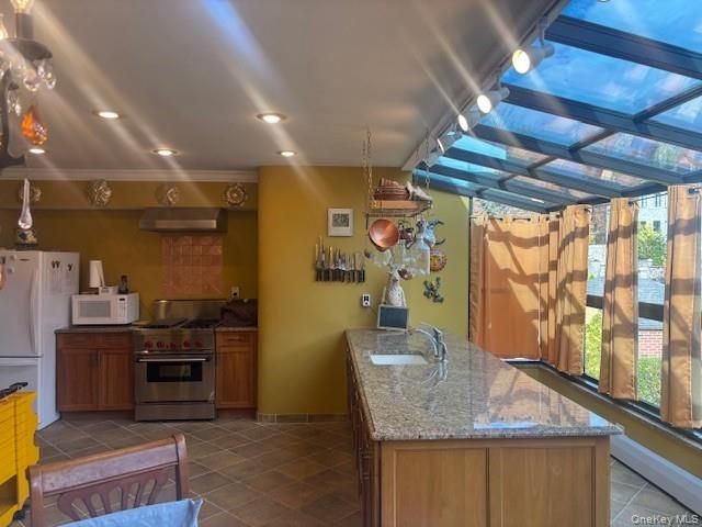 Glass Ceilings, Interior, Kitchen, Recessed Lighting, Stainless Steel Appliances