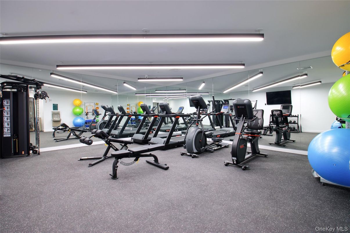 Fitness Equipment, Gym, Interior, Recessed Lighting