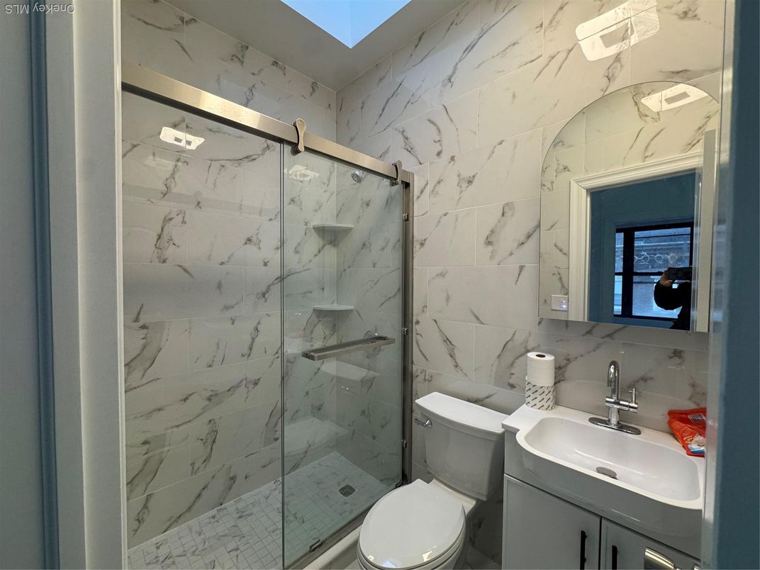 Bathroom, Glass Shower, Interior, Marble Walls