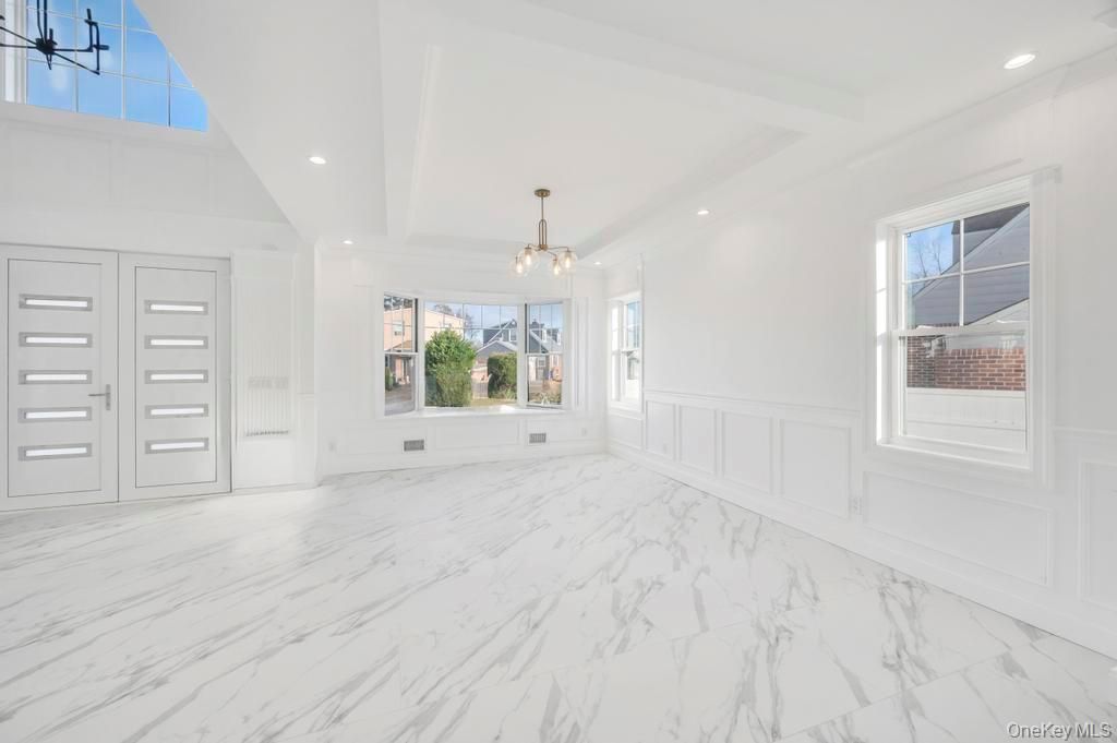 Empty room, Interior, Marble, Pendant Lights, Recessed Lighting