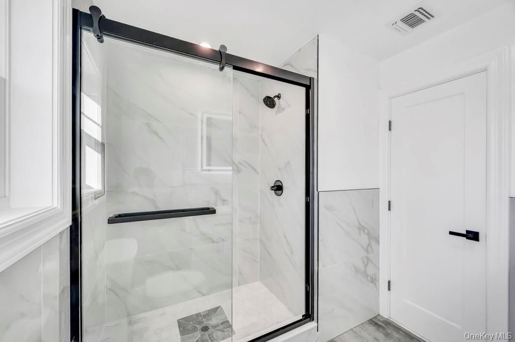 Bathroom, Glass Shower, Interior, Marble Walls