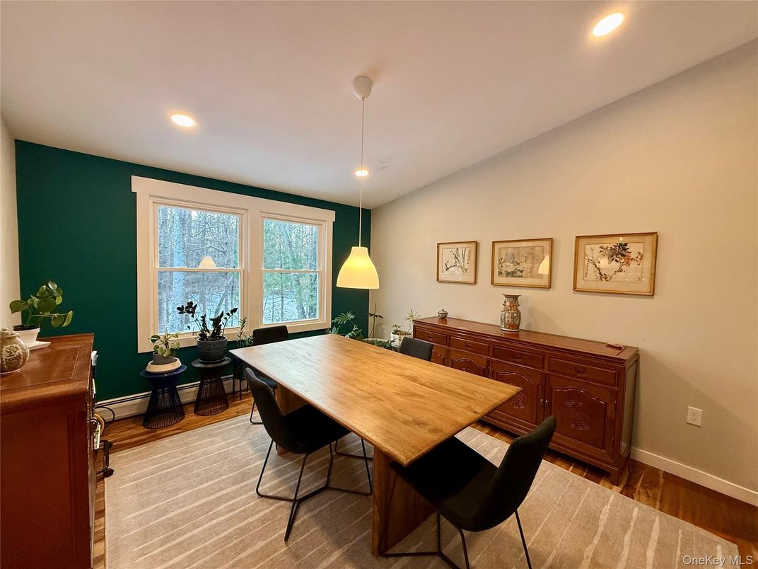 Home Office, Interior, Pendant Lights, Recessed Lighting, Wood Texture Flooring