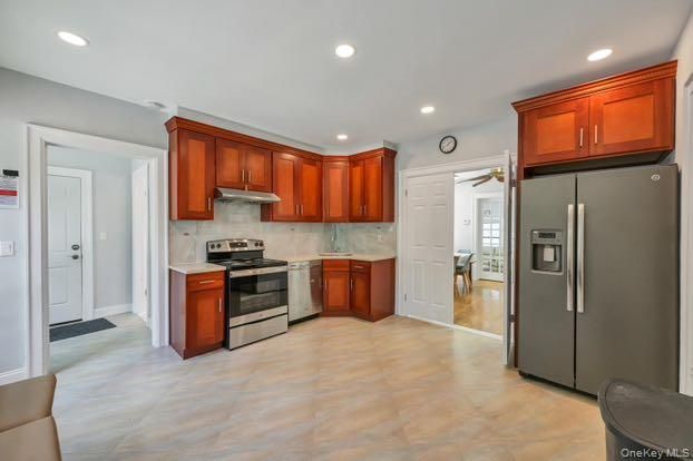 Interior, Kitchen, Recessed Lighting, Stainless Steel Appliances