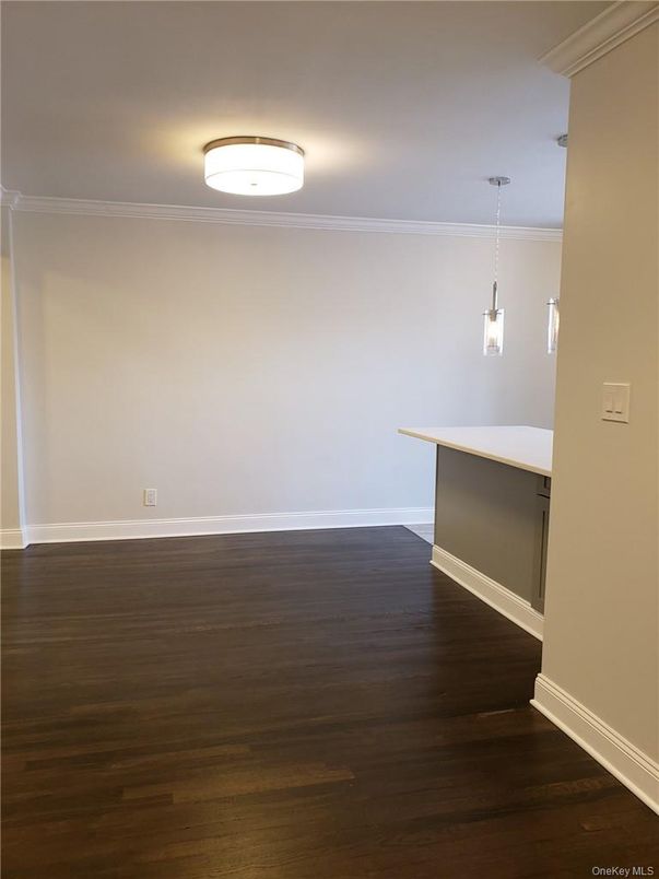 Empty room, Interior, Pendant Lights, Wood Texture Flooring